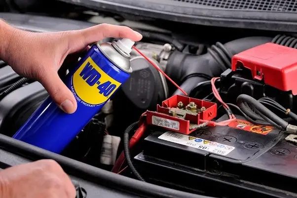 spray wd40 in spark plug hole